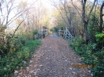 Minnesota River Valley state trail trestle over private trail